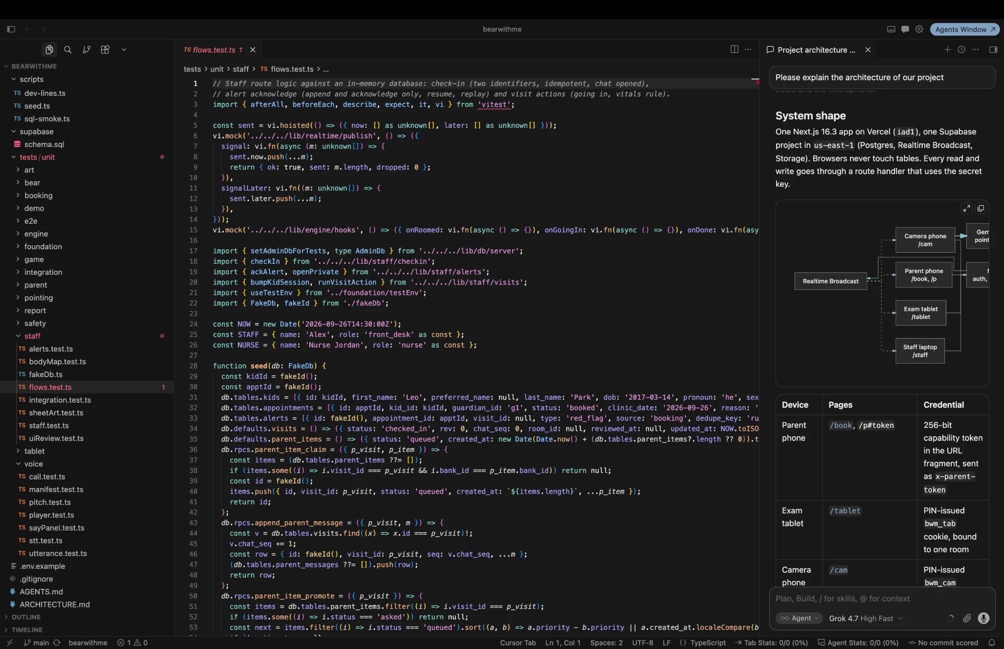 Cursor chat mapping out the system architecture